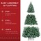 Best Choice Products Artificial Frosted Christmas Tree, Premium Unlit Spruce Design, Dense Branches – Green Spruce​